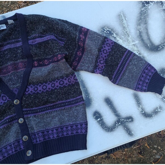 Vtg Zeppelin Button up Cardigan Sweater - Picture 4 of 9